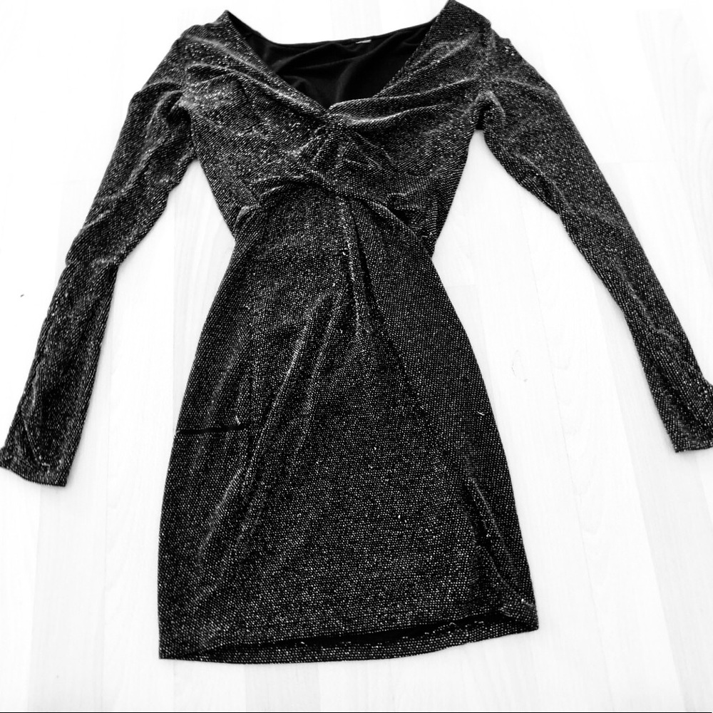 Black wrap dress